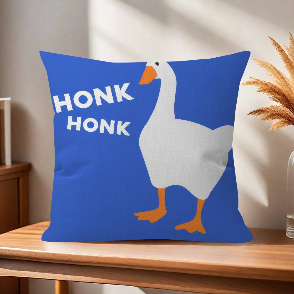 What The Duck Print Art Funny Decorative Room Aesthetics Pillow Case Home Decor Bedroom Sofa Bed Couch Pillow Cover 45x45