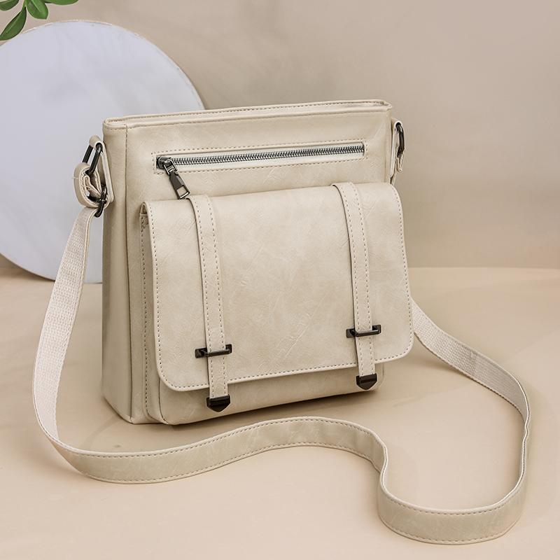 Women's Shoulder Bag Large Capacity Business Commuter Crossbody Bag Retro Messenger Bag PU Small Square Bag