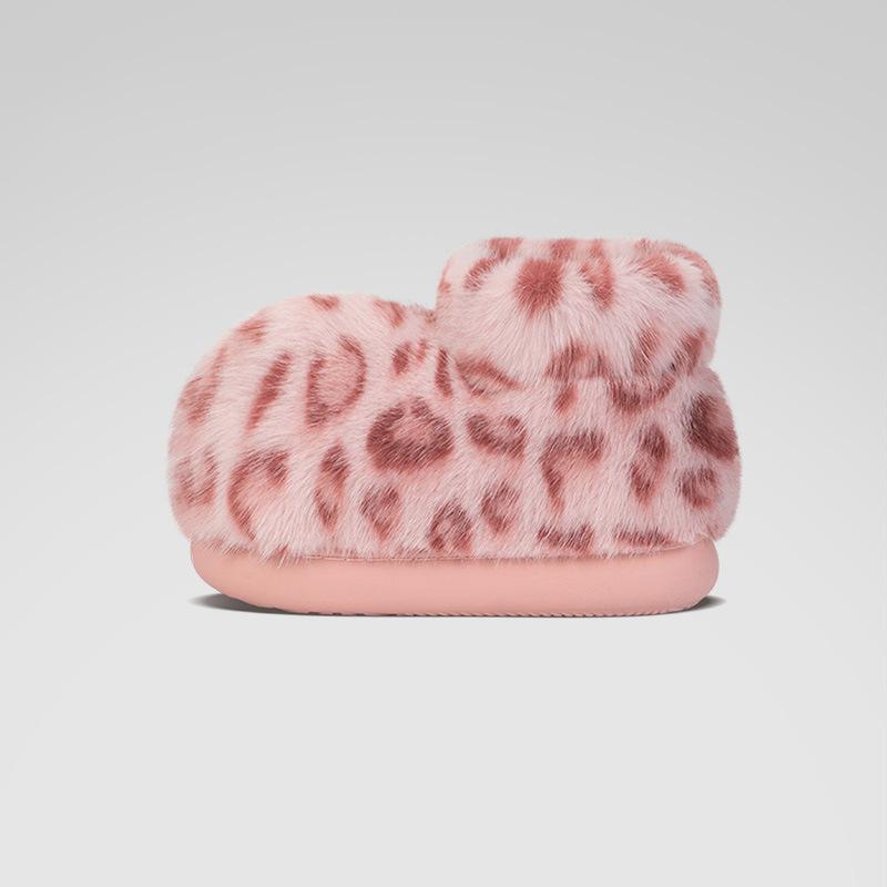 Women's Plush Boots Furry Fur Winter Ankle Boots With Faux Fur Lined for Women Warm Fluffy Mid-Calf Snow Boot Indoor Outdoot Booties House Shoes