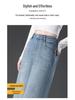 2025 Spring Women's High Waist Light Denim Wide-Leg Pants - Slimming, Loose Fit, and Versatile