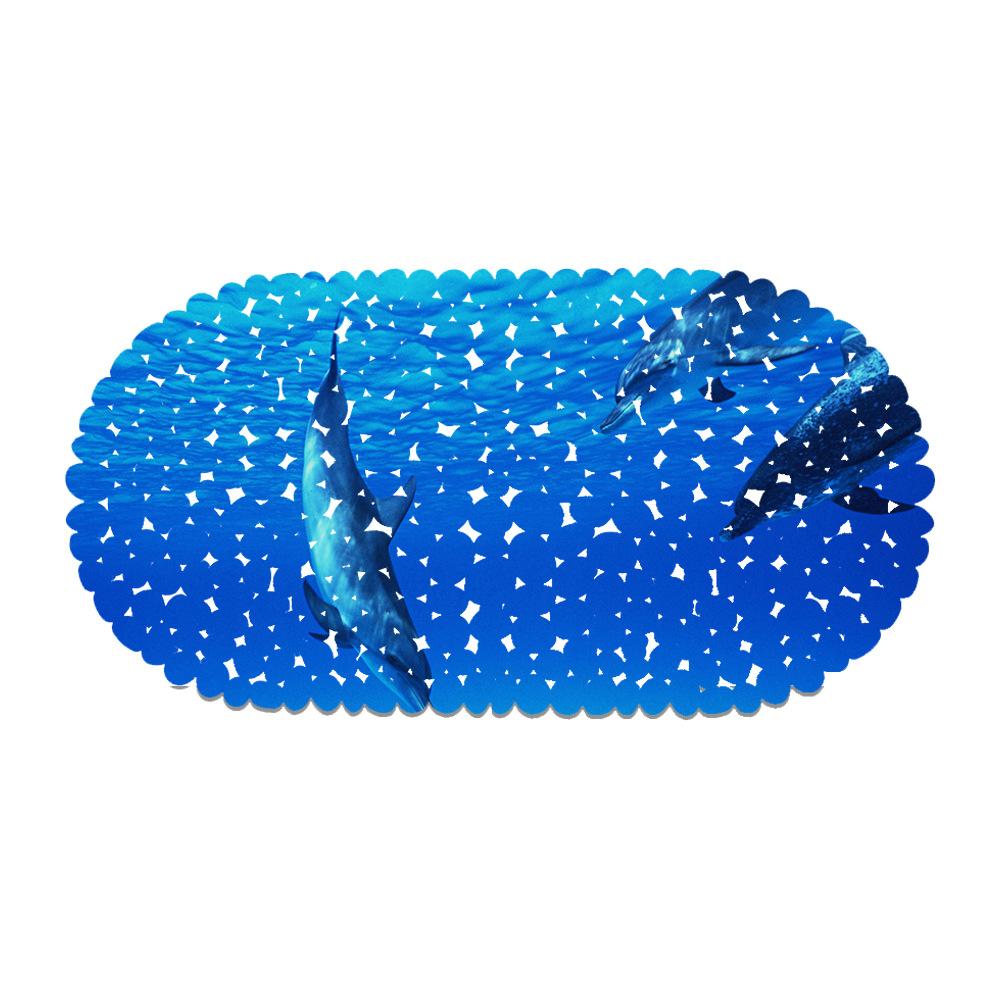Dolphin Jump Map Balcony Bathroom Mat Hydrophobic Non-Slip Door Mat Swimming Pool Public Places Non-Slip Floor Mat