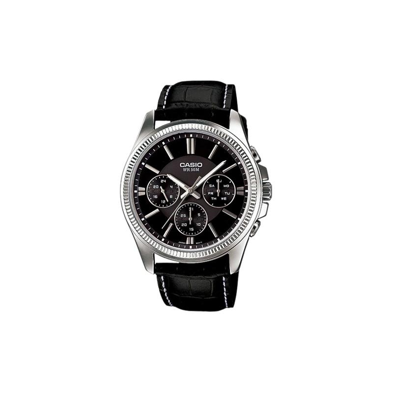 

Casio STANDARD Series 50 Meters Waterproof Quartz Movement Resin Strap Japanese and Korean Watch Men’s Watch Black Dial MTP-1375L-1AVDF чорний