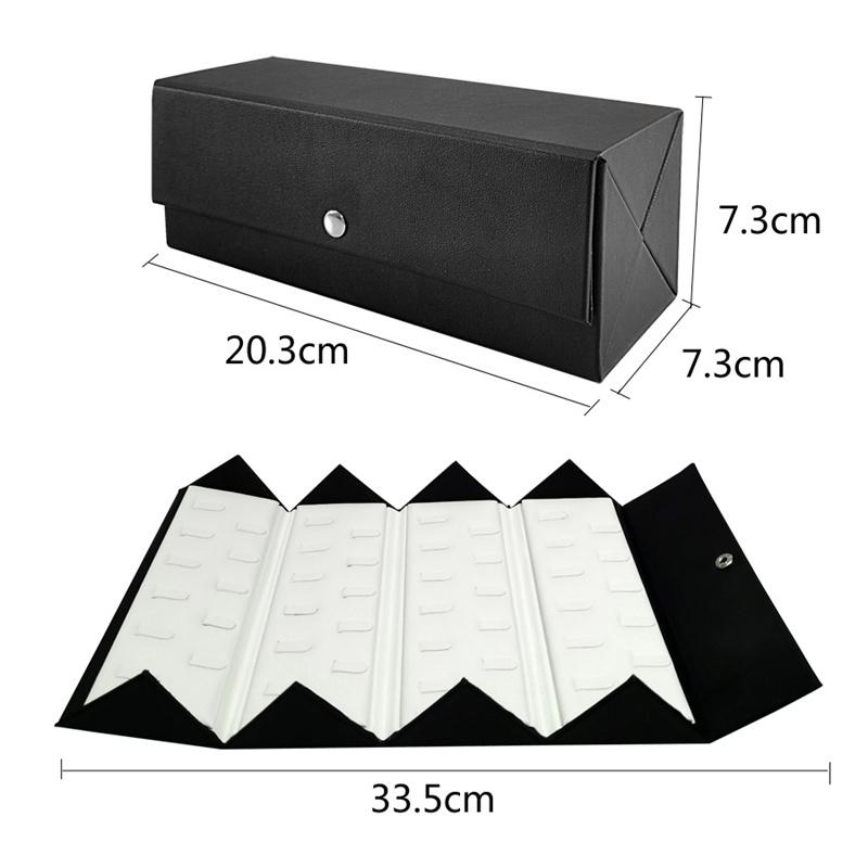 

Высококачественная черная ПУ кожа внутри белая шкатулка для хранения ювелирных изделий кольца ожерелья подвески браслеты дисплей реквизит