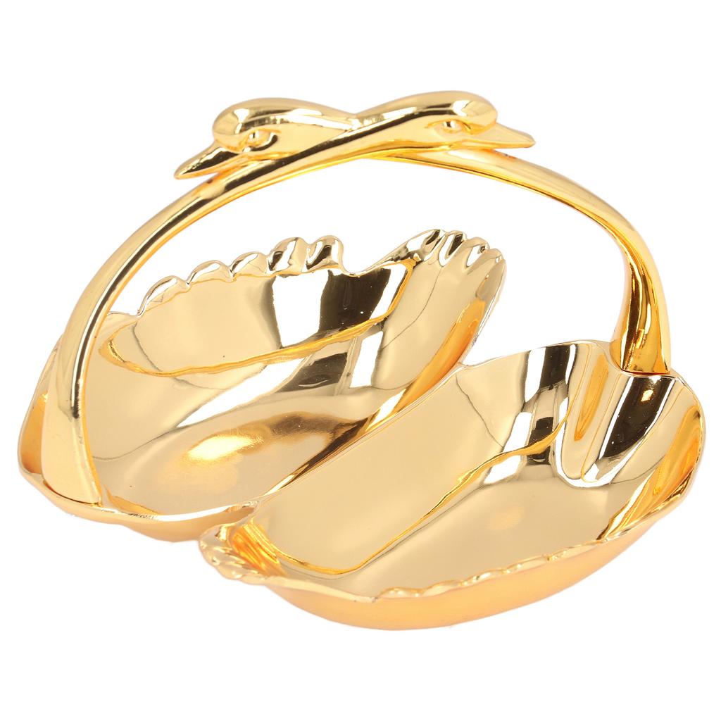 Jewelry Tray Elegant Swan Zinc Alloy Simple Lines Fine Plating Glossy Durable Fadeless Widely Used