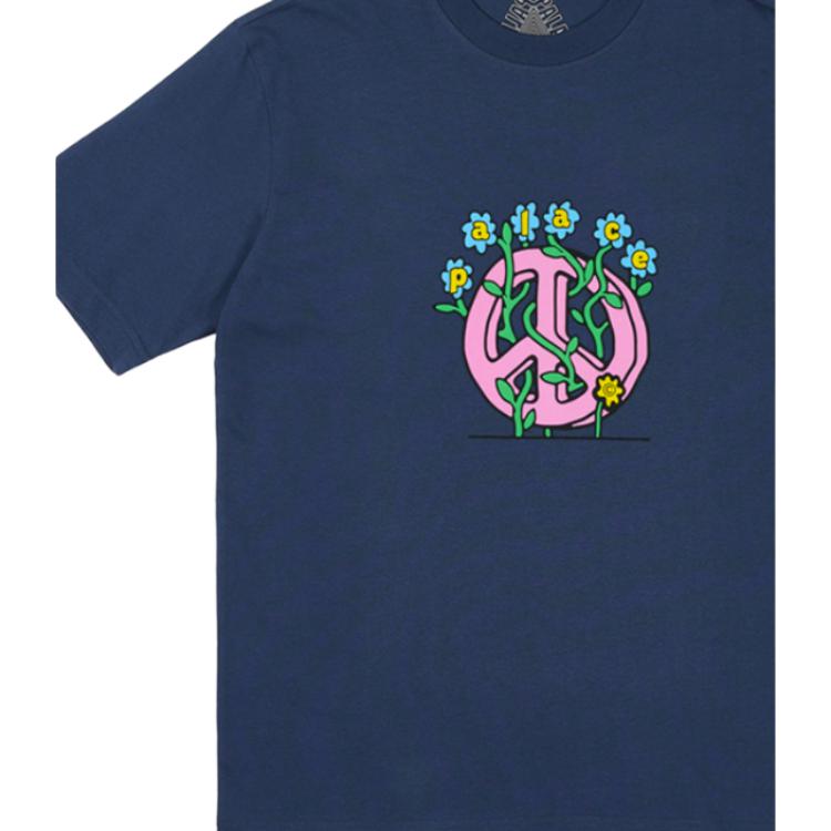 Palace Grower T-Shirt Navy Unisex Tops Blue P26TS088