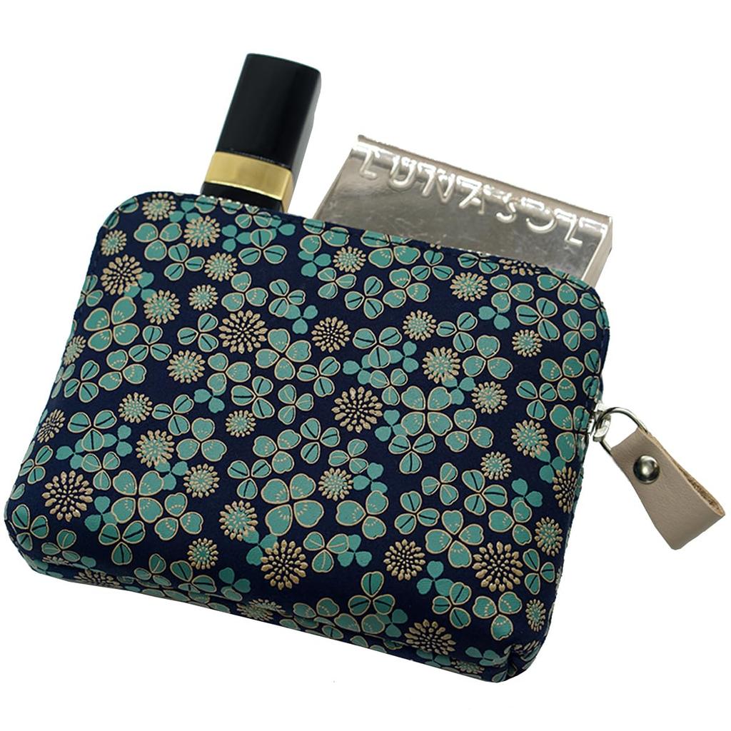 Inden White Clover Traditional Craft Koshu Inden Deerskin Lacquer Original Brand [Indenya] ([No.7309] Pouch)