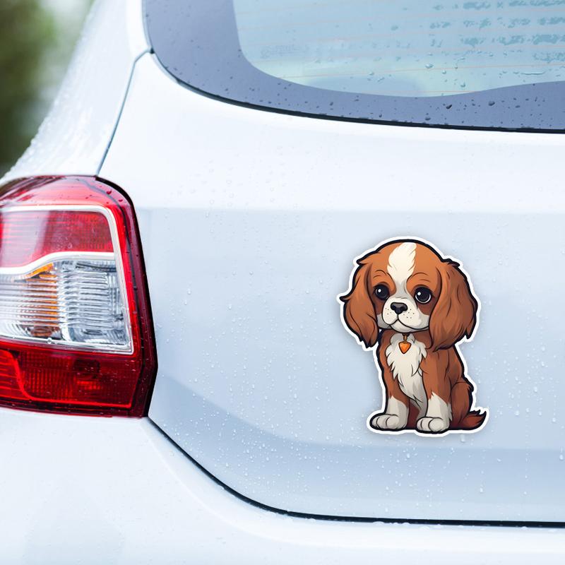 JT117#11.5x15cm Cute Cavalier King Collar Vinyl Car Sticker Decal Cute Puppy Dog Animal Decorative Car Stickers