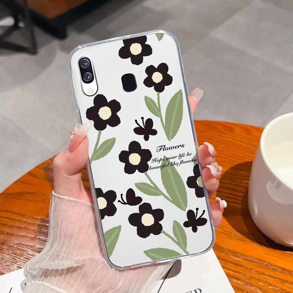 For Samsung Galaxy A40 A41 Phone Case Simple Creative Clear Back Cover For Samsung A 40 A 41 Soft TPU Silicone Anti Drop Fundas