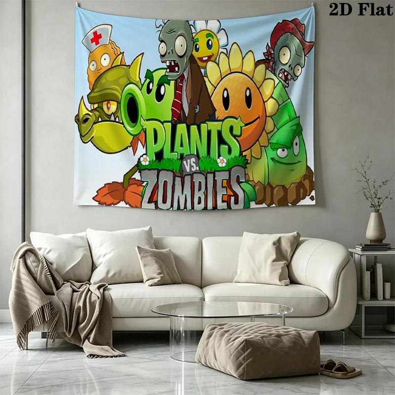 Plants vs. Zombies pattern Pattern Home Decor Tapestry, Wall Hanging, Decorative RV Wall Cloth.XGT0914579