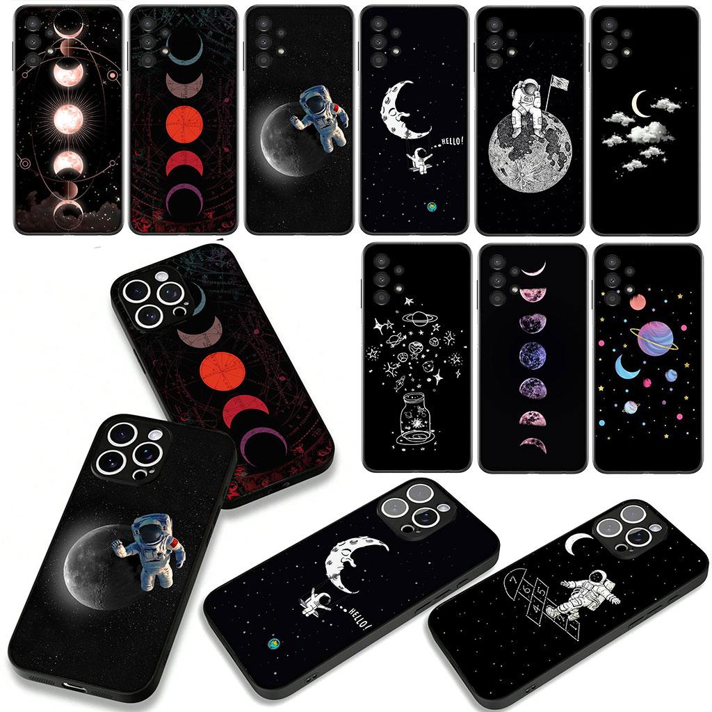 for Motorola Moto G04 G13 G14 G22 G23 G20 G32 G34 G35 G64 G82 G84 G53 G60 G72 E14 E15 E13 E22 E20 Case Sky Astronaut Moon Stars
