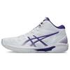 GELHOOP V16 Breathable Mid Top Basketball Shoes Unisex White Purple 1063A078-102