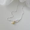 Korean Gold Five-Pointed Star S925 Silver Necklace - Fresh, Light Luxury, High-End Clavicle Chain for Women