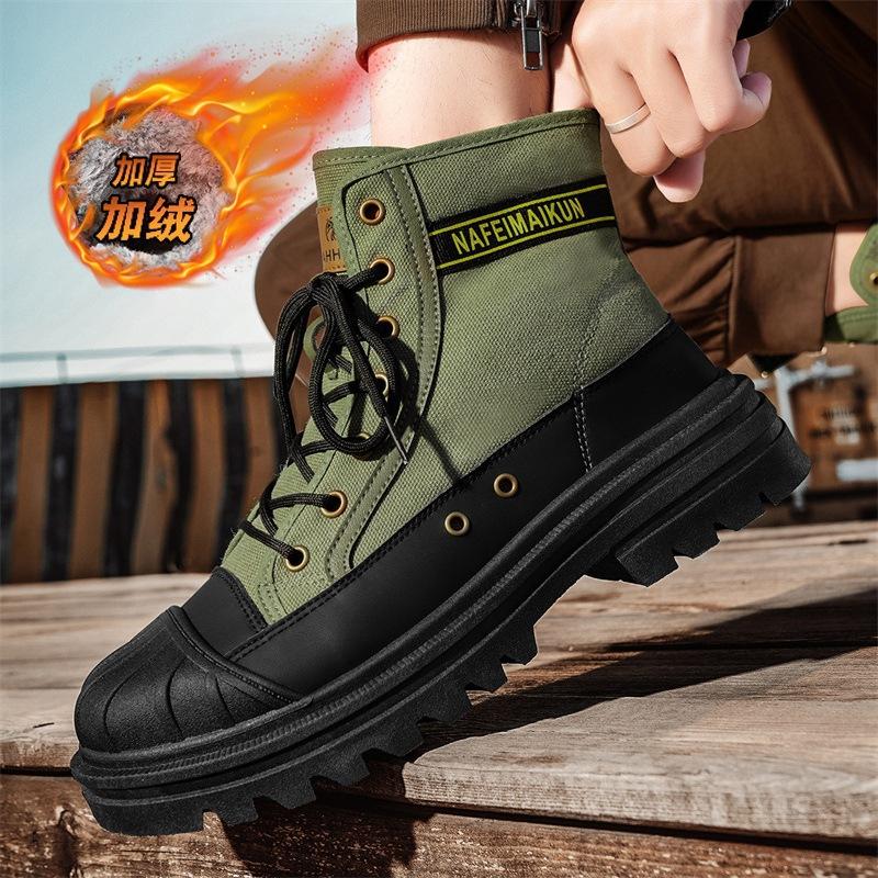 

Fleece Warm Martin Boots Men s High Help Tooling Boots Men s Shell Baotou Locomotive Boots Men s Winter 2025 New 44