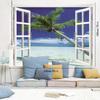 Tapiz Estampado Serie Árbol de Coco Vibe Tropical paisajeTapiz Colgante de Pared Decoración Arte de Pared Tapiz de pared para Dormitorio