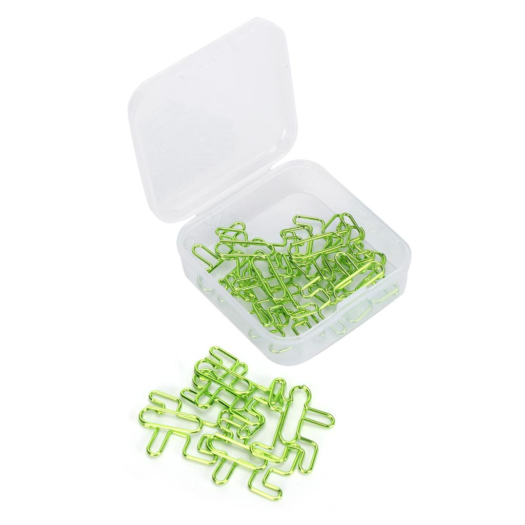 20Pcs Cartoon Paperclip HumanShaped Creativity Metal Modeling Craft School Supplies Green