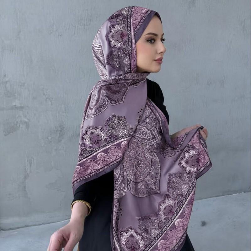 Gradient Chiffon Scarf Lightweight Breathable Wrap Shawl Women UV Protection Head Cover
