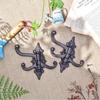 Rotatable Three Hooks Retro Nostalgia Metal Iron Art Wall-mounted Clothing and Hat Storage Hook Home Hanging Outdoor Decoration