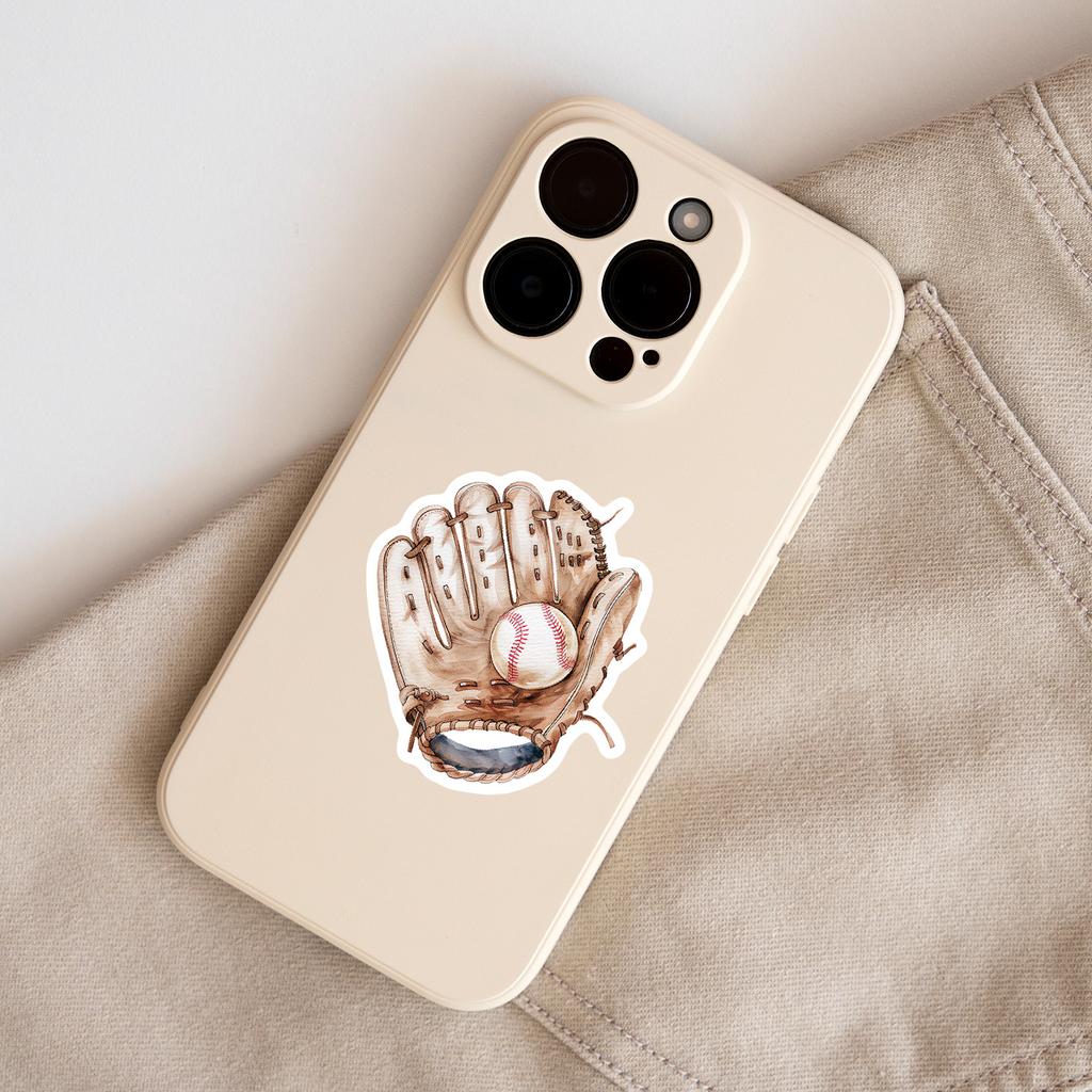 50 Sports Baseball Graffiti Stickers Creative Baseball Stickers Water Cup Computer Skateboard Waterproof Decorative Stickers
