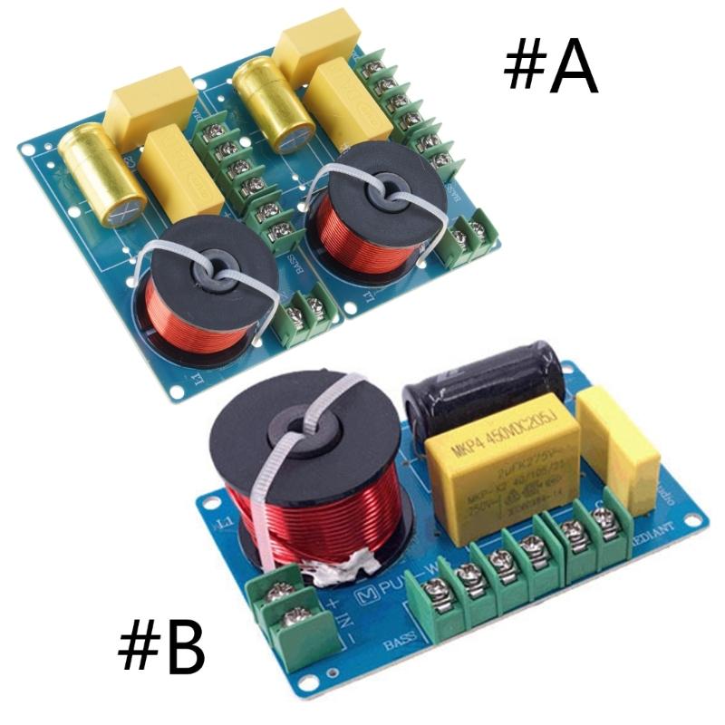 2 Pieces 3-Way Audio Frequency Dividers HiFi Filter Circuit Board Stereo Speaker Crossover Filters Treble/Alto/Bass 200W