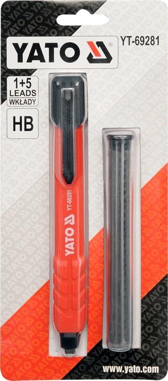 Automatic carpenter's pencil plus 6 graphite refills YT-69281 YATO
