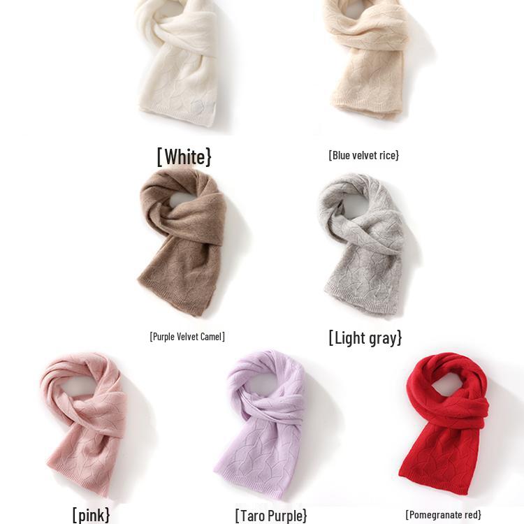 Women's Goat Cashmere Knit Scarf - Autumn/Winter Neck Warmer