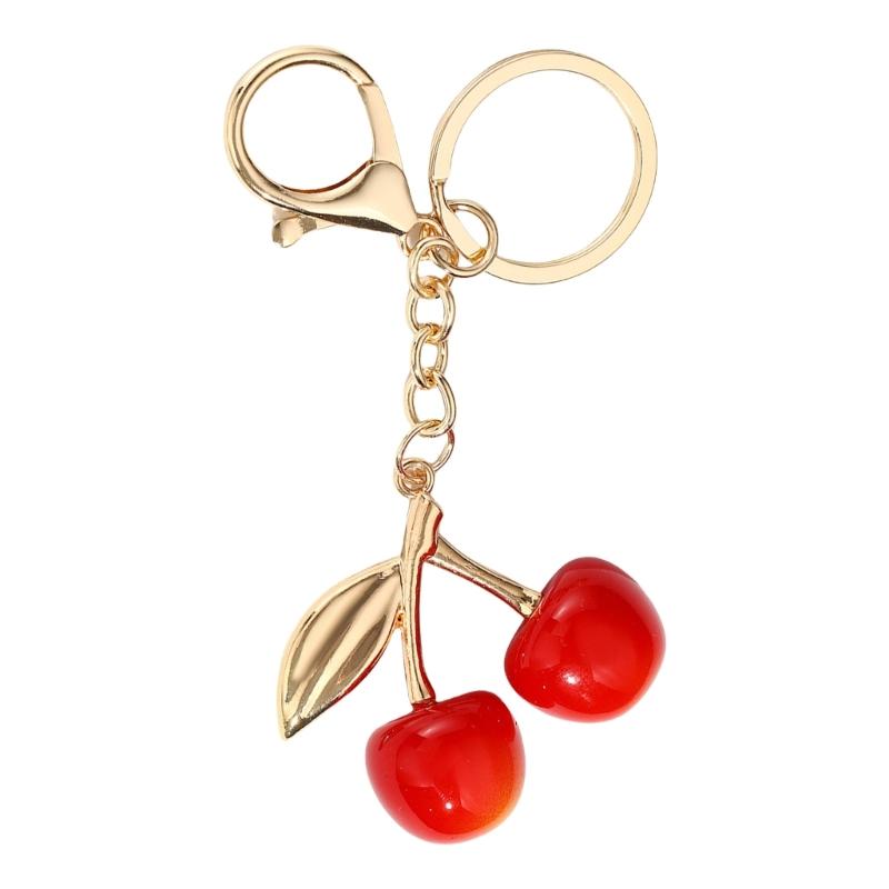 

Cherrys Keychain Pendant Lovely Sturdy Resin Charm for Bags and Car Fashionable Accessory for Trendsetters Outfits червоний/помаранчевий