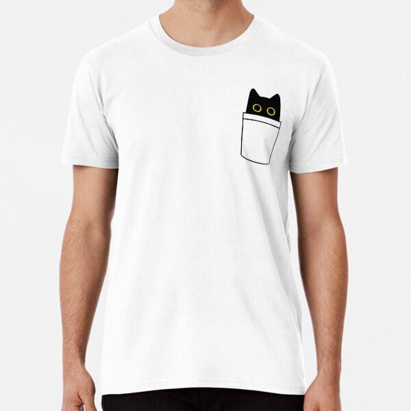 Cute black cat in a pocket (the void) T-Shirt S-5XL Best T-Shirt