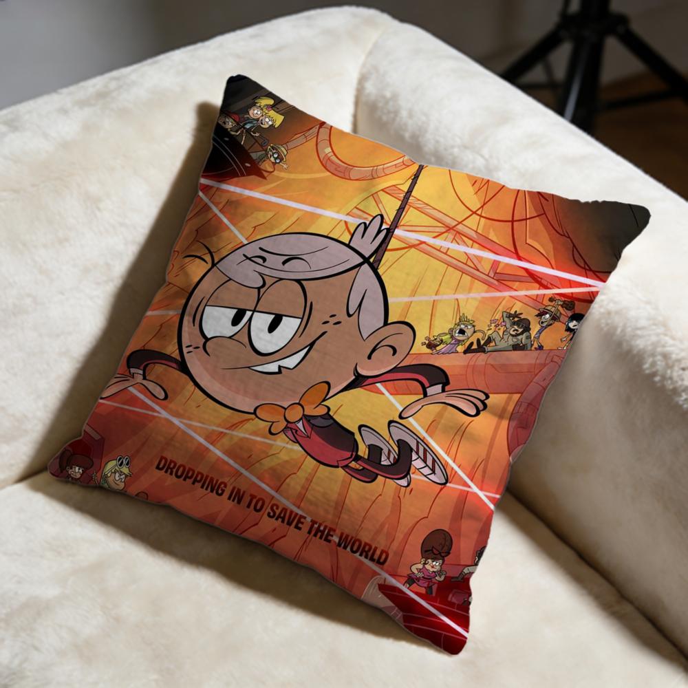 Stylish TThe Loud Houseable Cushion Cover Soft Decorative Pillow Case Suitable for Bedroom Sofa Car Travel Use