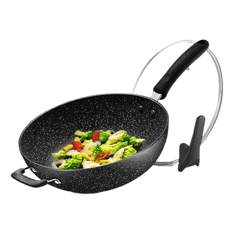 Supor 32cm Double-Sided Maifan Stone Non-Stick Wok