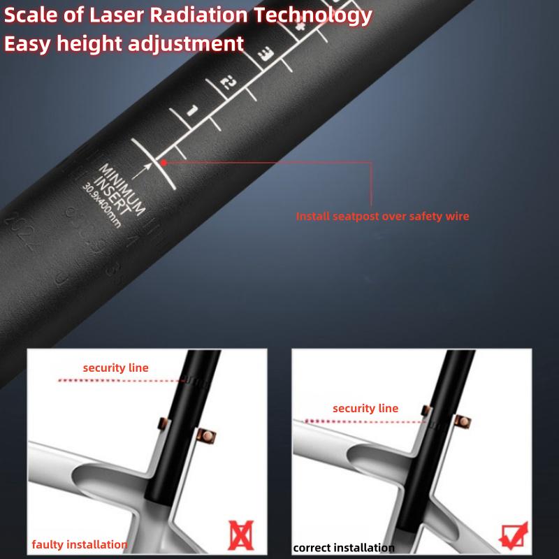 For Mountain Bike Seatpost Aluminium Alloy Extended Single Spike Seatpost 400mm Seatpost Cycling Accessories