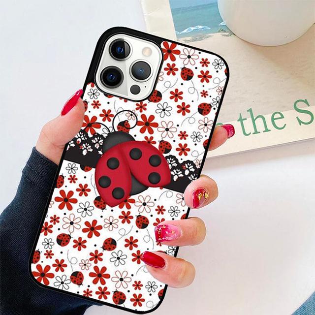 Autumu 11 Colorful Ladybugs Phone Case Cover for iPhone 17 Air 16 16e 15 12 11 13 14 Pro Max Apple Plus Coque