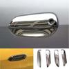 Cover Trim 4X For Honda Fit Jazz 2008-2013 Outside Door Handle ABS Bright Chrome