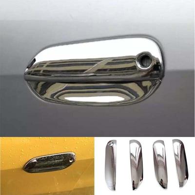 Cover Trim 4X For Honda Fit Jazz 2008-2013 Outside Door Handle ABS Bright Chrome