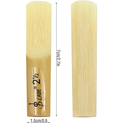 10pcs/Set Lade Alto Saxophone Reeds, 2.5" Bamboo Reeds for bE Alto Saxophone, Replacement Accessories, with Storage Case