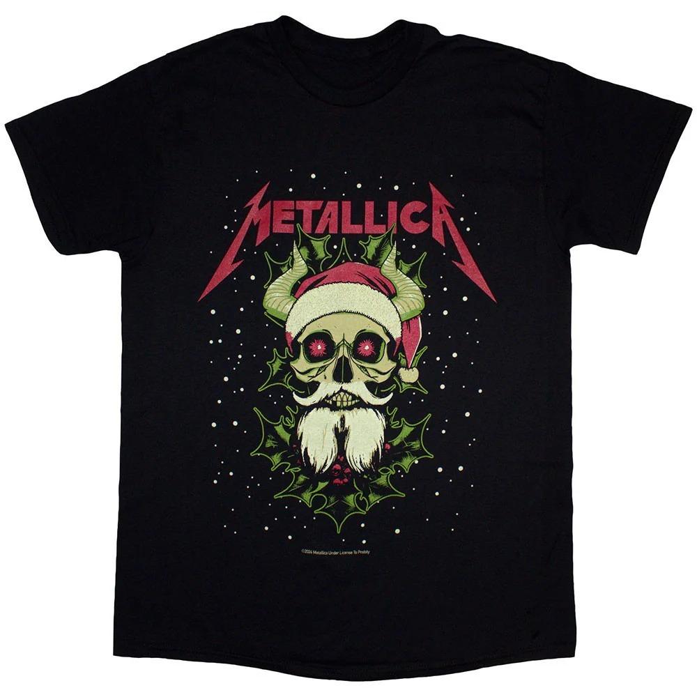 Metallica Santa Horns T-shirt High-end Luxury Is for Both Men and Women Top Y2k 2026 Summer M
