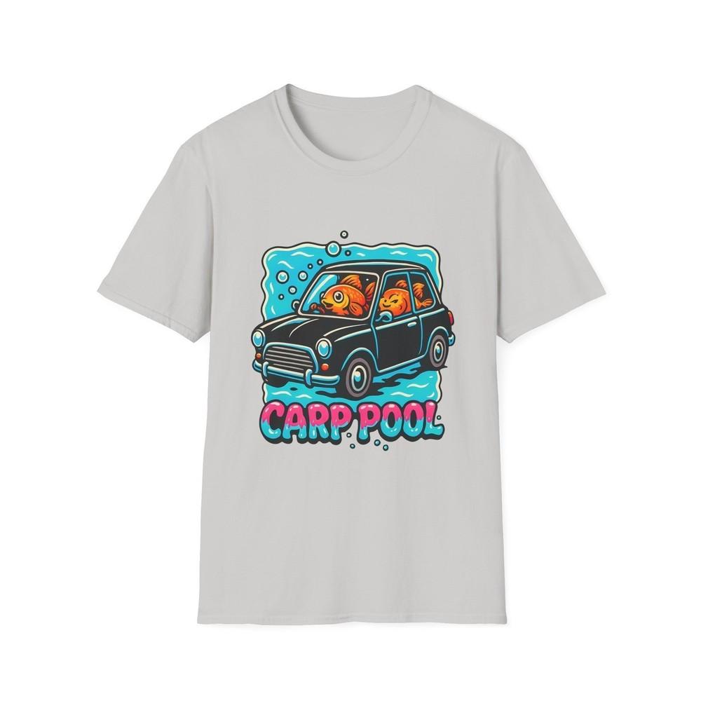 Surreal Goldfish Pop Art Retro Car Ride Graphic Unisex Softstyle Tee Unisex T-Shirt S