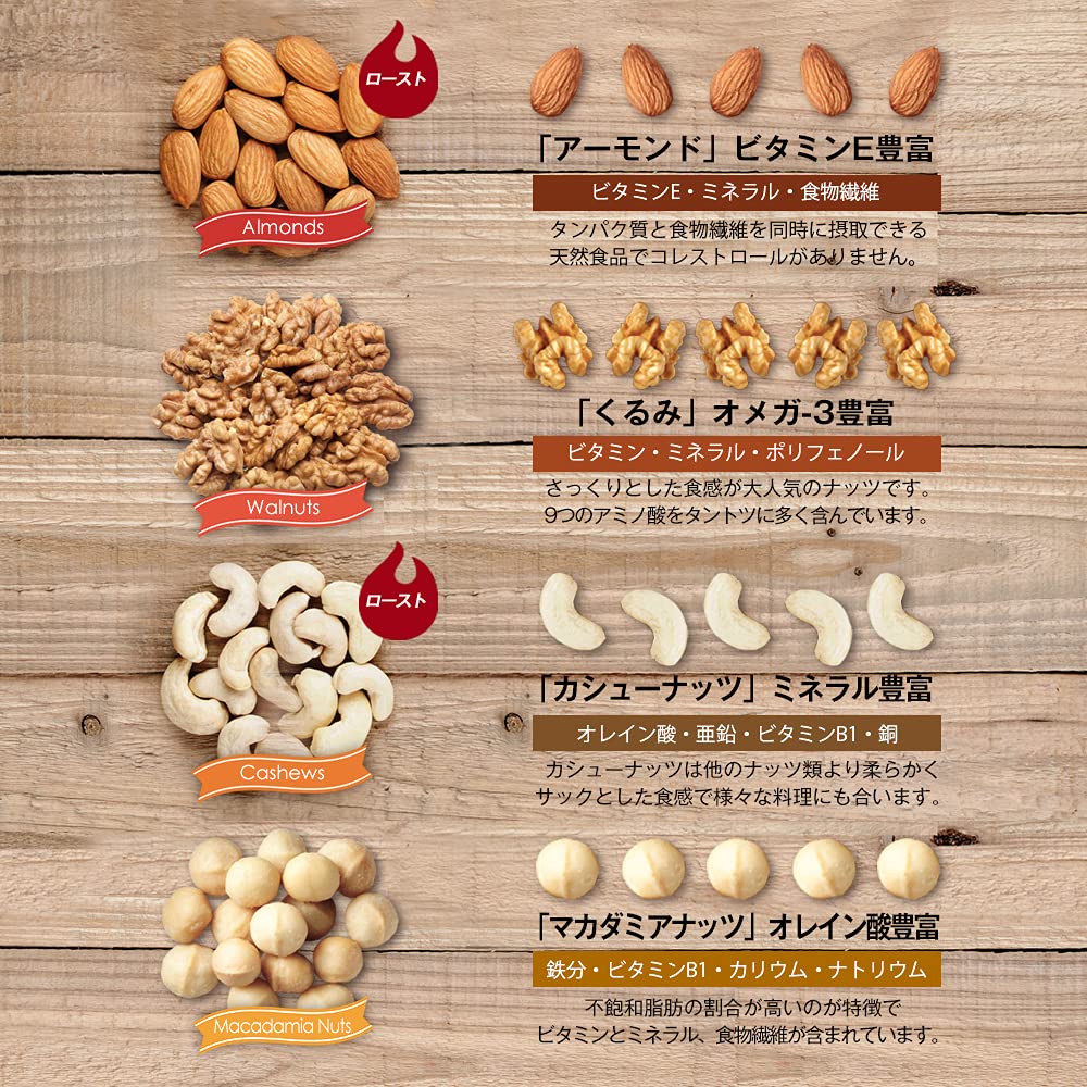 Daily Nuts & Fruits Mixed Nuts & Brazil Nuts 4-Variety Pack 1.05kg (30 Bags) Almonds Walnuts Cashews Macadamia Individually Packaged Ready to Eat No