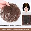 LUPU Synthetic Hair Pieces With Bangs Natural Black Brown Clip In Hair Extensions Hairpieces Heat Resistant Fiber For Women
