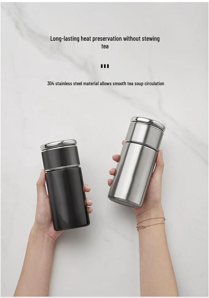 Portable Creative Stainless Steel Tea Infuser - Insulated High-End Cup