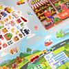 Reusable Sticker Book for Kids Vehicles Truck Multi-Theme Bubble Sticker Jelly Stickers Educational Learning Toys for Children