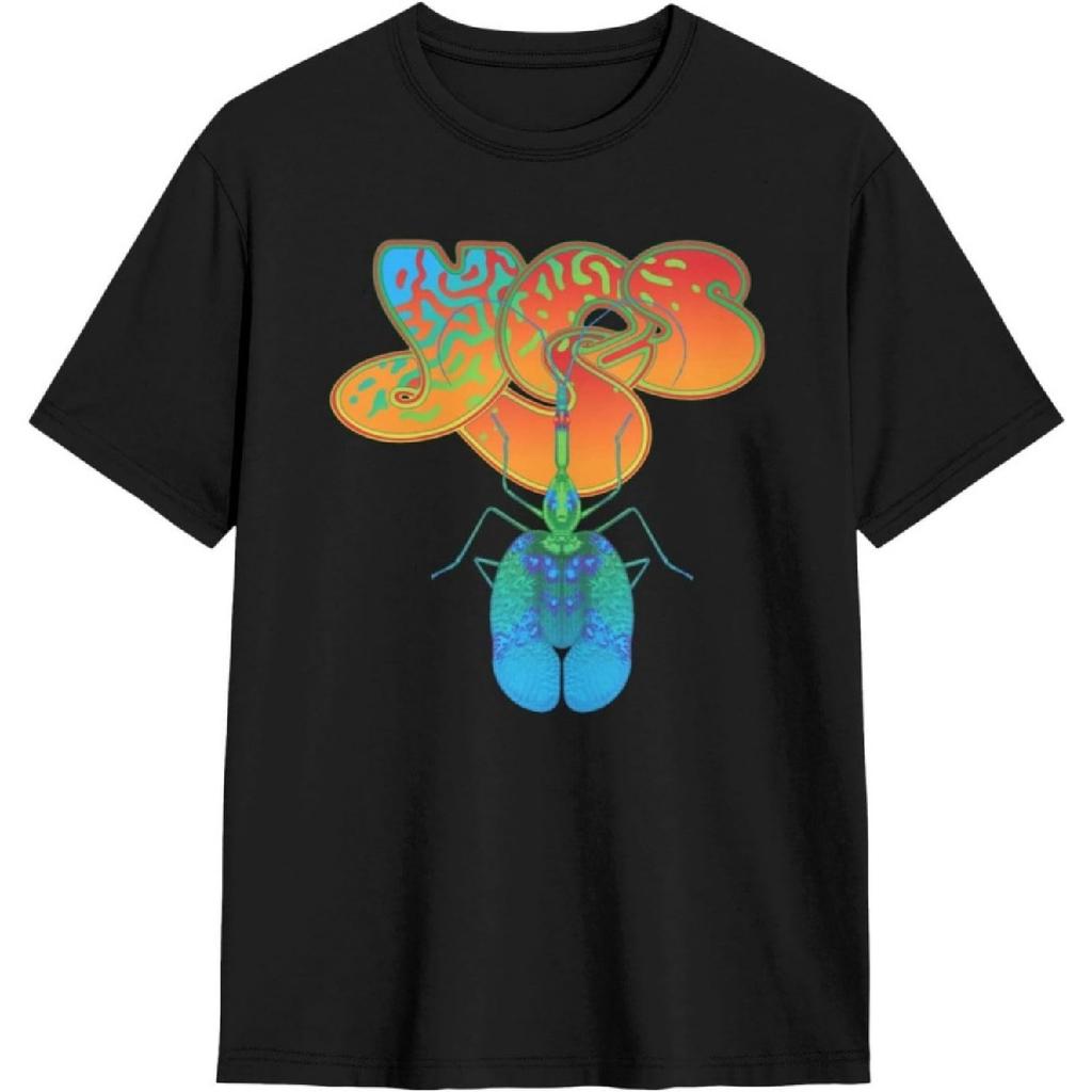 JOISOMI Short Sleeve T-Shirt YES Rock Band Casual Shirts Crew Neck T-Shirt Athletic Shirts(2)