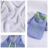 Fashion Letter Print Dog Hooded Sweatshirt Soft Warm Dog Sweatshirt Clothes Adjustable Comfortable Puppy Jumpsuit Winter