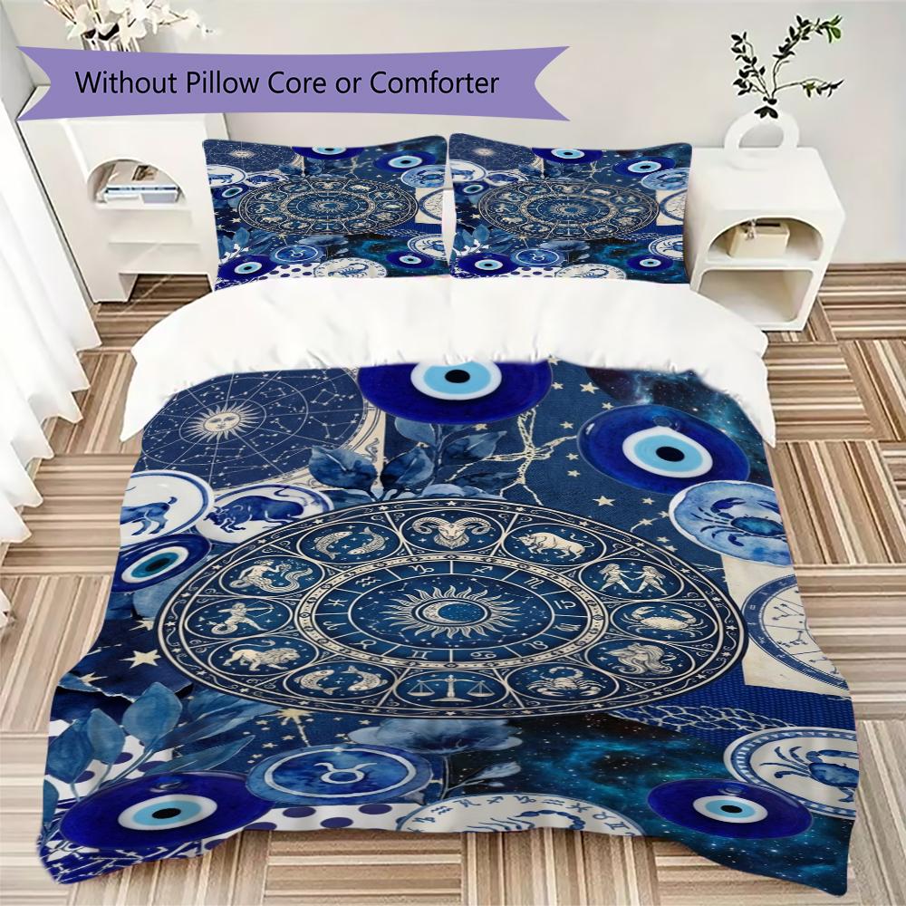 constellations Pattern Bedding uilt Set uilt Cover Pillowcase Home Decoration Birthday Gift (1 * duvet cover + 2 * pillowcase  without core)147