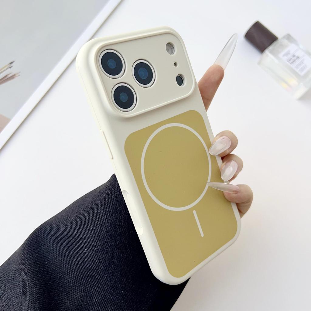 Apple 17 Pro Max Dual-Color Liquid Magnetic Full Coverage iPhone 16 Silicone Drop-Proof Case