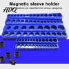 Easy Selection Socket Tray 3Pcs Capacity Drive Heavy Duty Rack Large Magnetic Organizer Universal Metric SAE