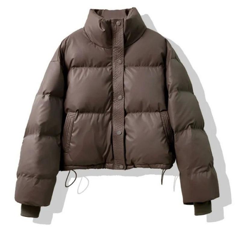 Cotton Jacket Women's Short Style New Casual Loose Stand-up Collar Thickened Windproof Casual Jacket