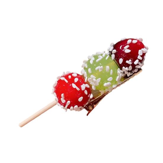 Hairpin Imitation Sugar Calabash Design Hair Clip Stable Clamping Force Side Bang Hair Pin Holiday Hair