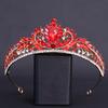 DIEZI Luxury Rhinestone Crystal Tiara Necklace Earrings For Women Wedding Party Elegant Bridal Bride Crown Hair Accessories