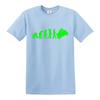 Evolution of man to kawasaki tshirt ninja motorbike super bike mens ladies top