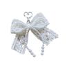 Charming Lace Pearls Key Holder Decorative Keychain Charm For Women Girls Handbag And Backpack Ornament